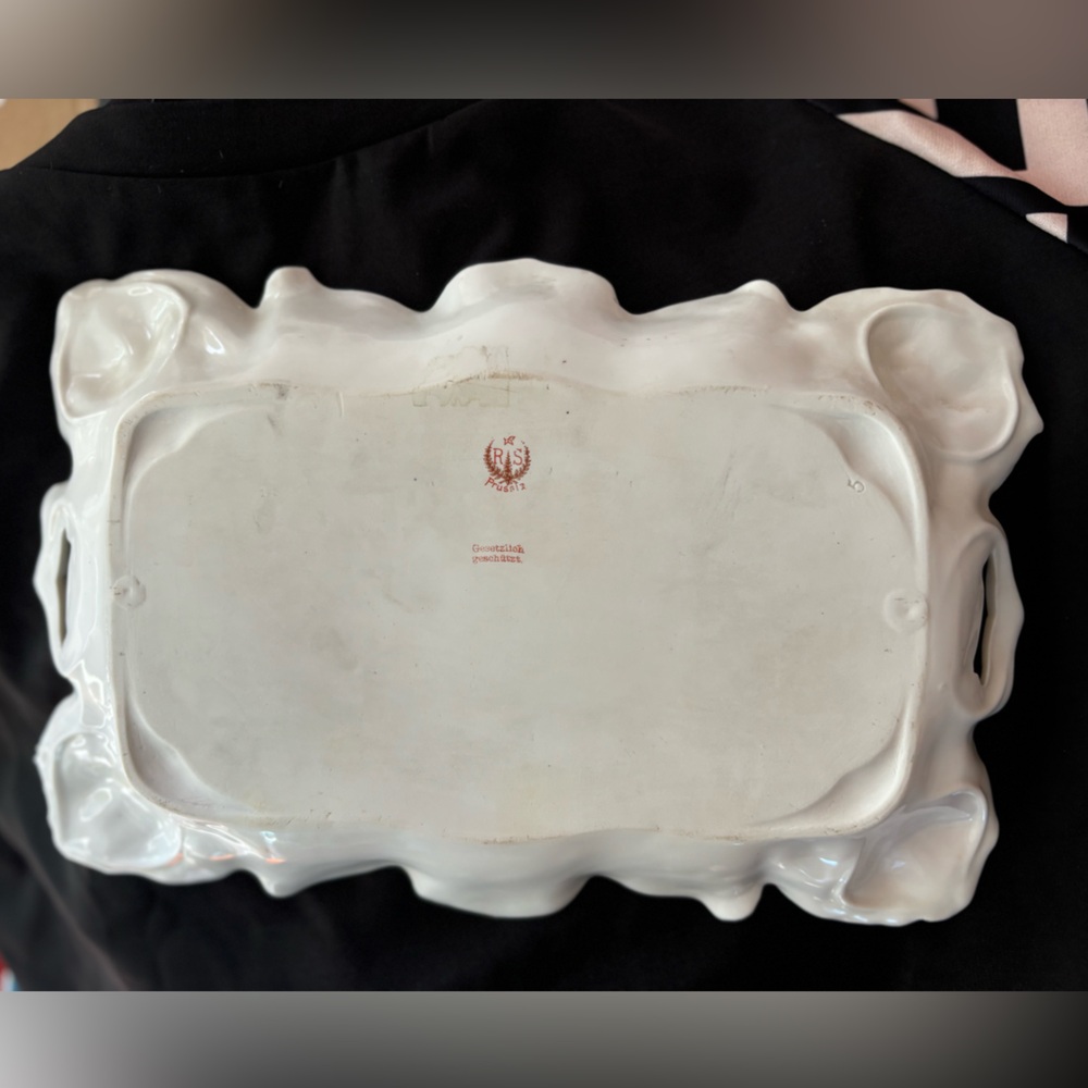 Early 1900's R. S. Prussia Porcelain Floral Dresser Tray - Picture 10 of 11